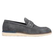 Heren Grijs Velours Slip-On Loafers Er00112589 Estro , Gray , Heren