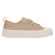 Dames Beige Lage Sneakers gemaakt van Echt Leer Er00112706 Estro , Bei...