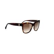 Bruin Gradient Zonnebril Habana Oscuro Chanel , Multicolor , Unisex