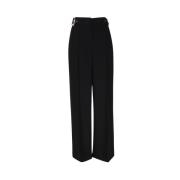 Zwarte Sartoriaal Patroon Wijde Pijpen Broek Guess , Black , Dames