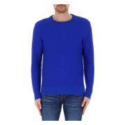 Honeycomb Textuur Crewneck Sweater Tommy Hilfiger , Blue , Heren