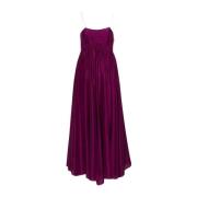 Zijden Empire-stijl jurk met dunne bandjes Forte Forte , Purple , Dame...