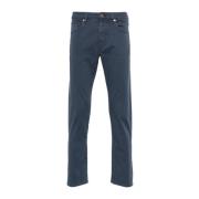 Blauwe Divisie Superfijne Katoenen Jeans Incotex , Blue , Heren