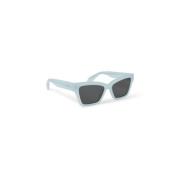 Moderne Cat-Eye Zonnebril Off White , Blue , Unisex