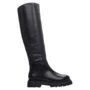 Dames Zwarte Leren Winterlaarzen Er00114217 Estro , Black , Dames