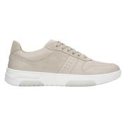 Italiaans Leer Beige Sneakers Elegantie Comfort Estro , Beige , Dames