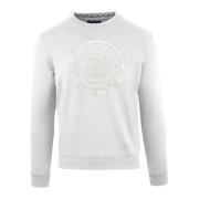Heren Logo Sweatshirt 100% Katoen Aquascutum , White , Heren