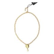 Gouden Ketting Parel Hanger Bedel Ketting Dolce & Gabbana , Yellow , D...