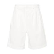 Witte Geplooide Shorts voor Vrouwen Sunflower , White , Heren