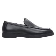 Zwarte Leren Loafers voor de Winter Estro , Black , Heren