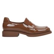 Dames Bruine Lakleren Loafers Er00113573 Estro , Brown , Dames