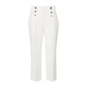 Witte Geknipte Broek Liu Jo , White , Dames