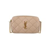 Pre-owned Leather shoulder-bags Yves Saint Laurent Vintage , Beige , D...