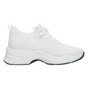 Ademende witte mesh sneakers Estro , White , Dames