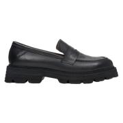 Zwarte Leren Loafers voor Dames Er00113813 Estro , Black , Dames