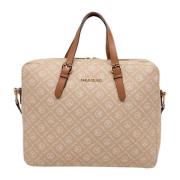 Professionele Business Tas met Logo Print Carlo Colucci , Beige , Here...