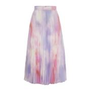 Gedrukte Geplisseerde Georgette Maxi Rok Hugo Boss , Multicolor , Dame...