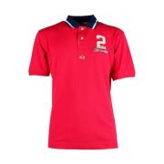 Polo Shirt met Union Jack Borduurwerk La Martina , Red , Heren