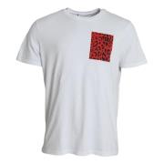 Luipaardprint Katoenen Crew Neck T-shirt Dolce & Gabbana , White , Her...