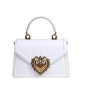 Witte Leren Hart Handtas Dolce & Gabbana , White , Dames
