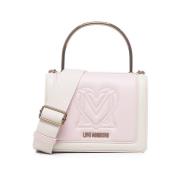 Monogram Mini Tas met Metalen Handvat Love Moschino , Pink , Dames