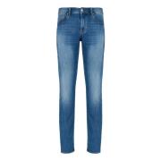 Slim Indigo Denim Jeans voor Mannen Armani Exchange , Blue , Heren