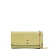 Pistache Groene Portemonnee Gehamerd Patroon Elisabetta Franchi , Gree...