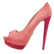 Pre-owned Suede heels Prada Vintage , Pink , Dames