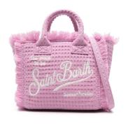 Stijlvolle Wafel Spons Vanity Tote Bag MC2 Saint Barth , Pink , Dames