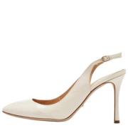Pre-owned Leather heels Sergio Rossi Pre-owned , Beige , Dames