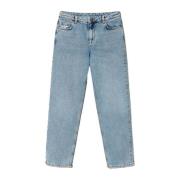 Hoge taille cropped straight cut jeans Twinset , Blue , Dames