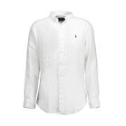 Linnen Overhemd Regular Fit Wit Heren Ralph Lauren , White , Heren