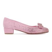 Bubblegum Leren Vara Ballerina's Salvatore Ferragamo , Pink , Dames