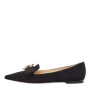 Pre-owned Suede flats Jimmy Choo Pre-owned , Black , Dames