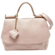Pre-owned Leather handbags Dolce & Gabbana Pre-owned , Pink , Dames