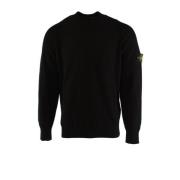 Zwarte Casual Katoenen Trui Stone Island , Black , Heren