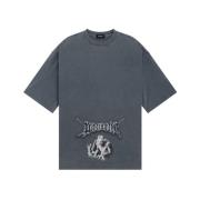 Blauw Monster Grafisch T-shirt We11Done , Blue , Heren