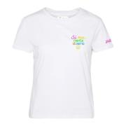 Katoenen T-shirt MC2 Saint Barth , White , Dames