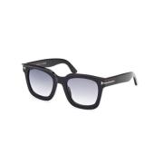 Dames zonnebril vierkant zwart glanzend Tom Ford , Black , Dames
