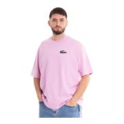 Ruimvallend Krokodil Heren T-shirt Lacoste , Pink , Heren