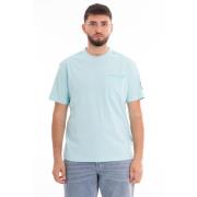 Casual Tee Mix Media Calvin Klein Jeans , Blue , Heren