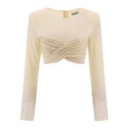 Kralen Mesh Top Self Portrait , Beige , Dames