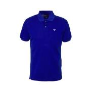 Korte Mouw Polo Shirt Emporio Armani , Blue , Heren