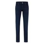 Elegante Mid-Rise Jeans Hugo Boss , Blue , Heren