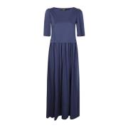 Blauwe Katoenen Midi Jurk Max Mara Weekend , Blue , Dames