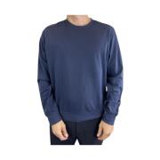 Navy Blauwe Sweatshirt met Schouderdetail Aspesi , Blue , Heren