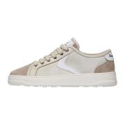 Leather and suede sneakers Layton Mesh 35 Voile Blanche , Beige , Here...