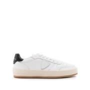 Witte Sneakers met Zwarte Hiel Philippe Model , White , Heren