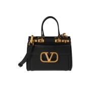 Pre-owned Leather handbags Valentino Vintage , Black , Dames