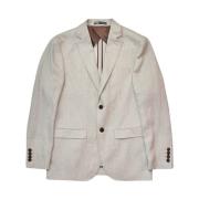 Linnen Blazer Sabbia Selected Homme , Beige , Heren